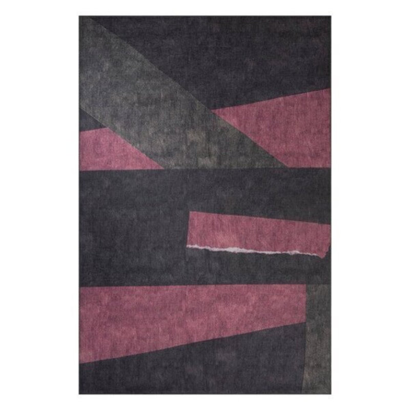Tapis lavable en machine Premium, 4,6 x 6,2 pieds, 100% polyester, 1850 g / m² | Hauteur des poils: 0,2 po | Poly-coton écologique recyclé | Parfait pour le salon, la chambre à coucher et les endroits très passants