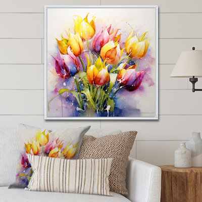 «Herald Tulip Flowers I», reproduction sur toile