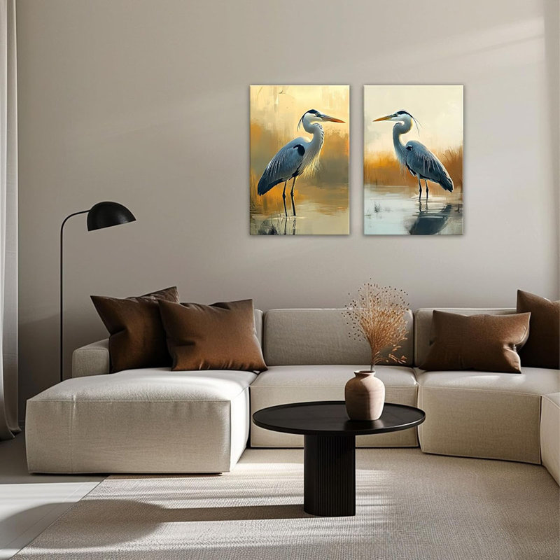 2 Piece Wrapped Canvas Print, 40 cm H x 60 cm W
