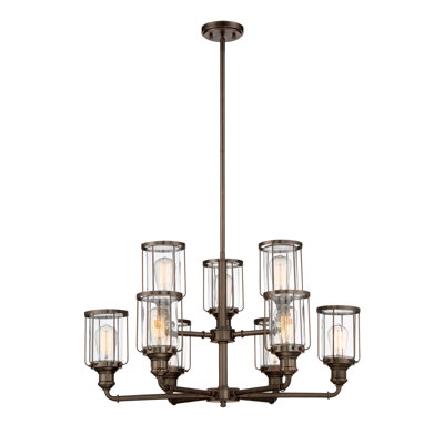 Adriana 9 - Light Dimmable Tiered Chandelier