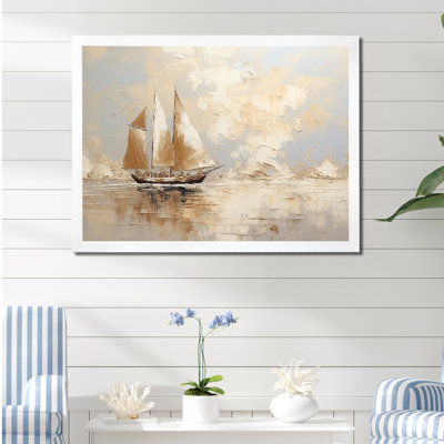 Voilier sur la mer, reproduction sur toile