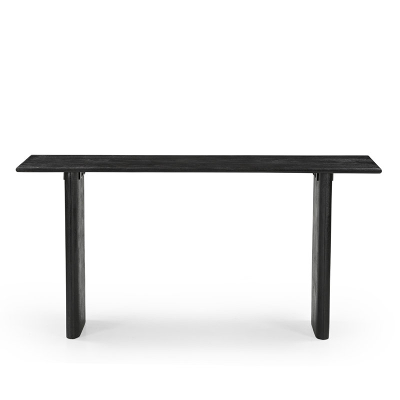 Console en bois massif Jovitah - Noir