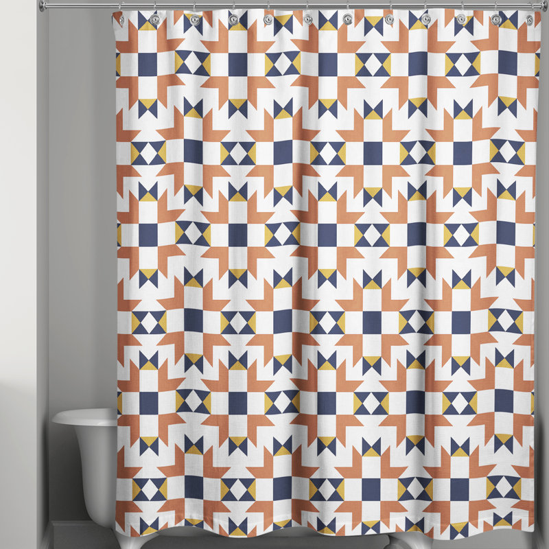 Minneiska Geometric Shower Curtain