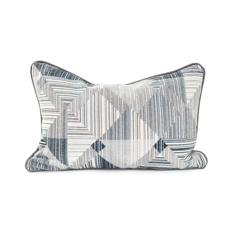 Oreiller en duvet 14 x 22 Prisma, Bleu/gris, Rectangle H 14 po x l 22 po, Mélange de duvet