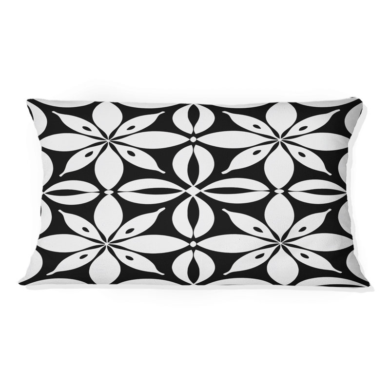 Coussin lombaire transitionnel noir et blanc