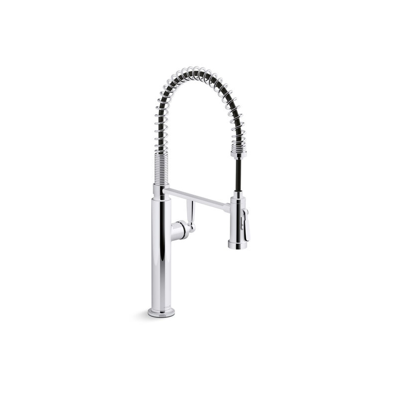 Edalyn by Studio McGee Semi-Professional Kitchen Sink Faucet with Two-Function Sprayhead, Polished Chrome