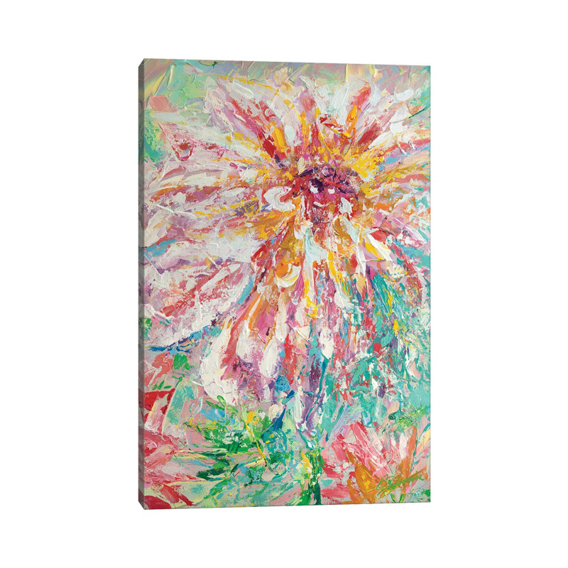 Abstracted Dahlia by Tadaomi Kawasaki - Wrapped Canvas Painting, 101.6cm H x 66.04cm W x 1.91cm D