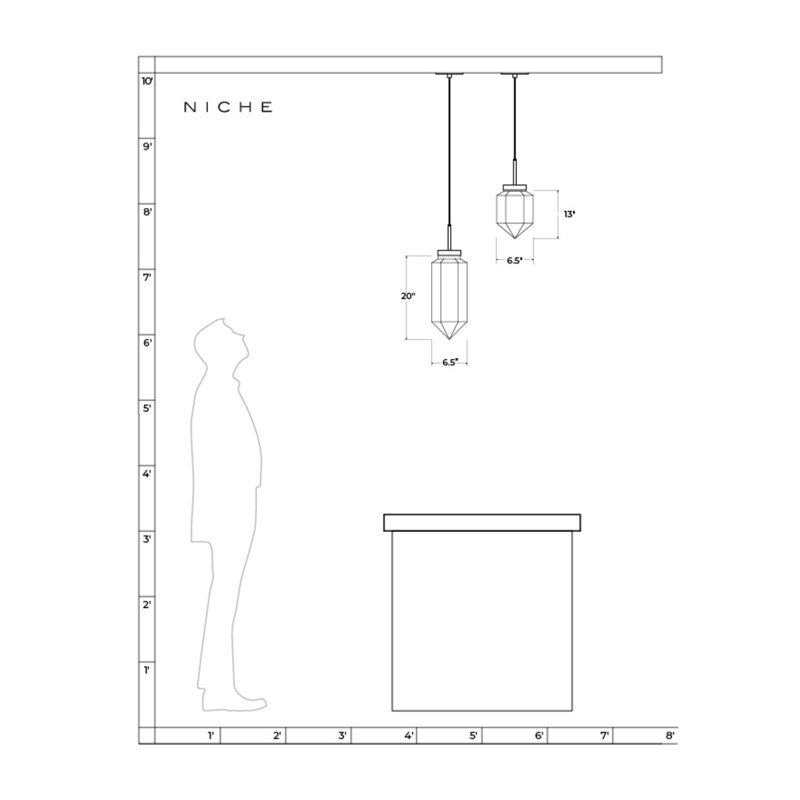 Facet 1 - Light LED Pendant, Gray