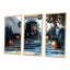 Maroc, Rabat bleu, Kasbah III, ensemble de reproductions d'art mural-107182997-107182998