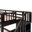 Lit superposé simple au-dessus d'un lit double avec tiroir, rangement et barrière de sécurité Stairway-167667924