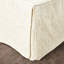Couvre-lit 3 pièces Queen couleur crème - Coins fendus plissés, microfibre douce, 100 %, style classique plissé crème, rembourrage de qualité