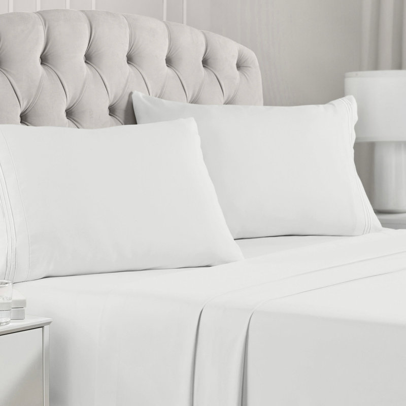 Mellanni 1800 Bed Sheets Full Ivory, Full Sheet Set, Ivory
