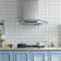 VIKIO 36" 600 CFM Ducted Wall Mount Range Hood in Stainless Steel with LED Lights, Baffle Filter and Gesture control