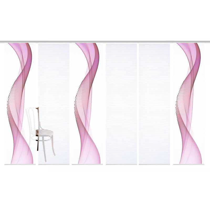 Semi Sheer Sliding Panel, Berry