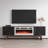 Calab 70.9" Modern TV Stand with Electric Fireplace, Matte Finish, Media Storage-2069557269
