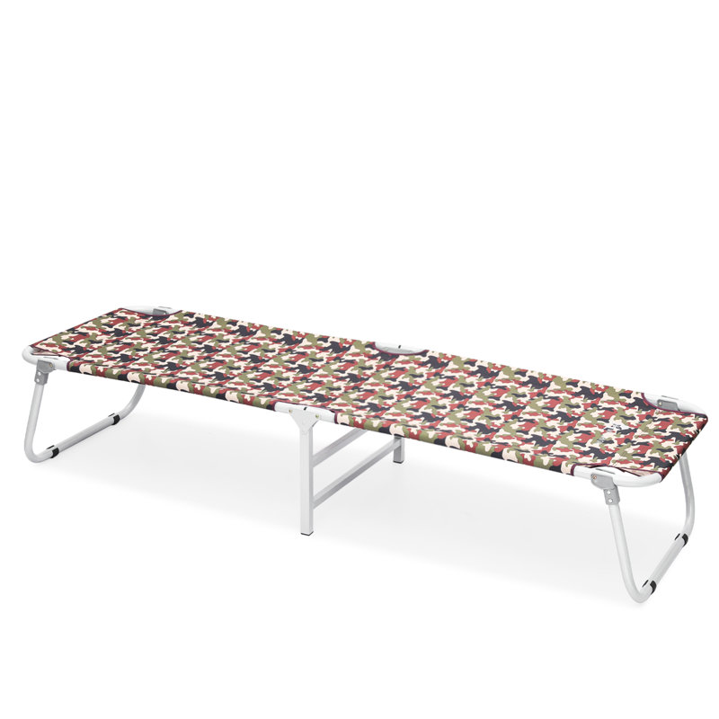 Camping Cot U-Shaped Legs Support Crossbar 260lb Capacity Includes Black Dust Cover Anti-Slip Pads​​