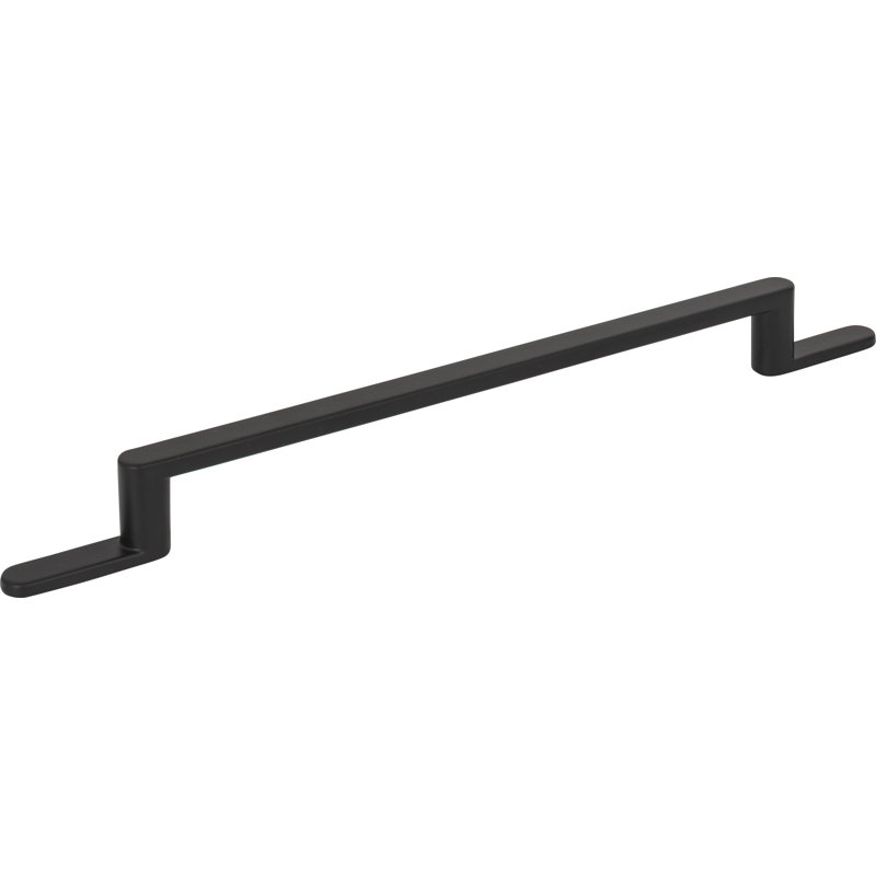 Matte Black Modern Bar Handle with Mounting Hardware