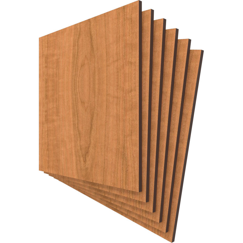 Planches en bois, Cerisier, H 15,75 po x l 15,75 po x P 0,38 po