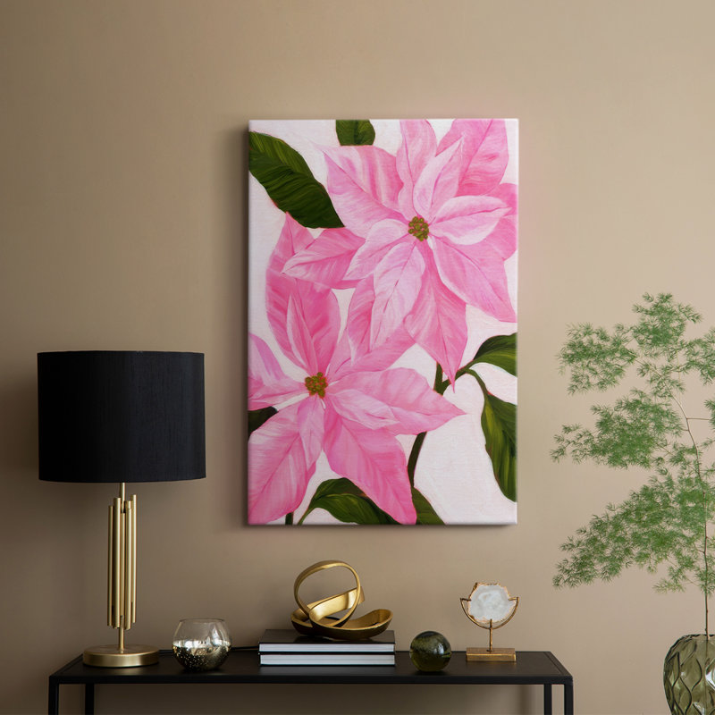 Neons rose poinsettias II - galerie sur mesure