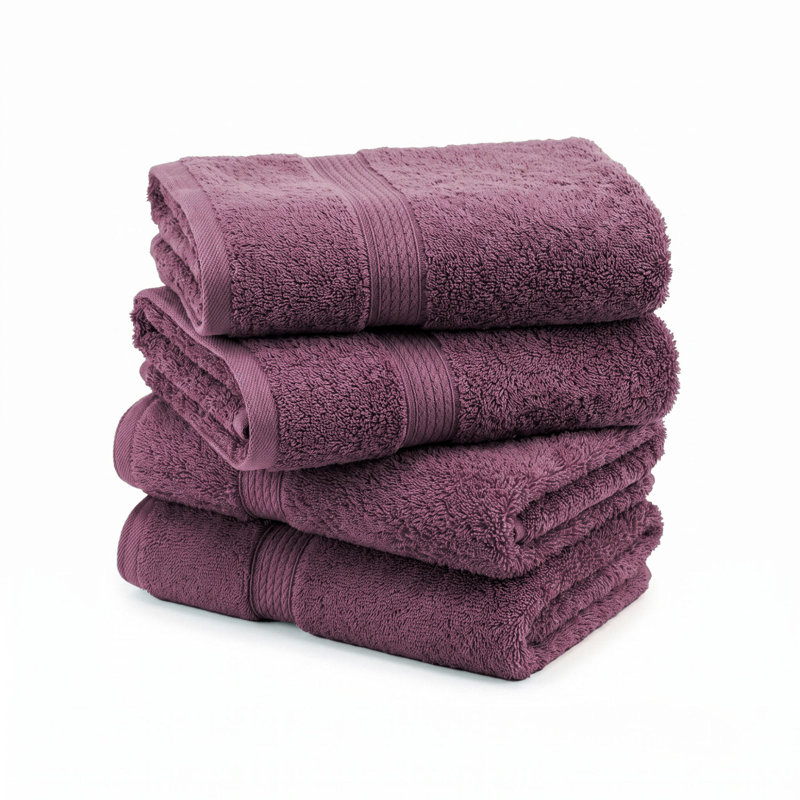 Coton luxueux et hautement absorbant Renata, Prune