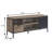 Hadlei Rustic Oak and Black TV Stand with 1 Sliding Door