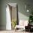 Acrylic Accent Rectangular Mirror Featuring Three Clear Acrylic Accent Rails on a Black Iron Frame