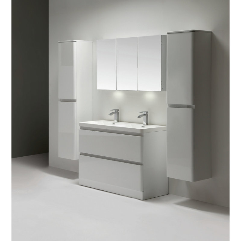 Glazzy 48'' Double Bathroom Vanity with Top