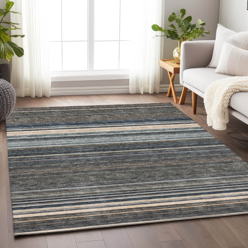 Premium Machine Washable Prisco Taupe Rug, Rectangle 3' x 5'