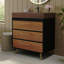 Modern Free-Standing Bathroom Vanity with Ceramic Vessel Sink & Durable Sintered Stone Top