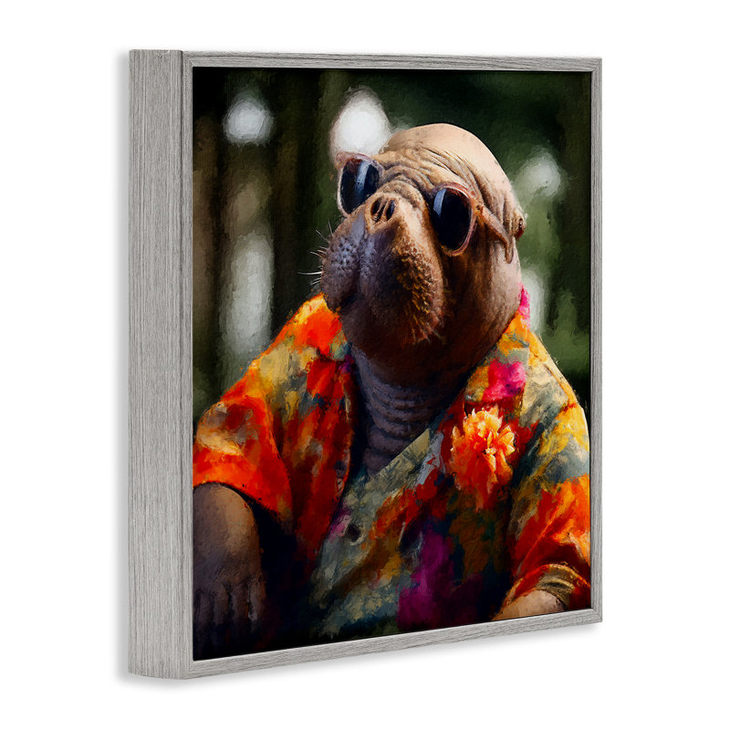 «Manatee with Aloha» par Sean Parnell, Estampe numérique Farmhouse, H 24 po x l 24 po