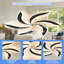 Itsaso 26.8''Ceiling Fan Light Dimmable LED，6 Gear Speed with Remote Control & APP-1353769599