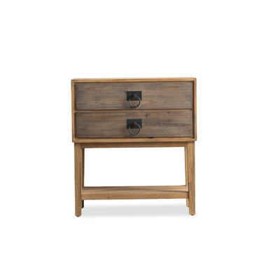Burlywood Solid wood Rectangular Console Table