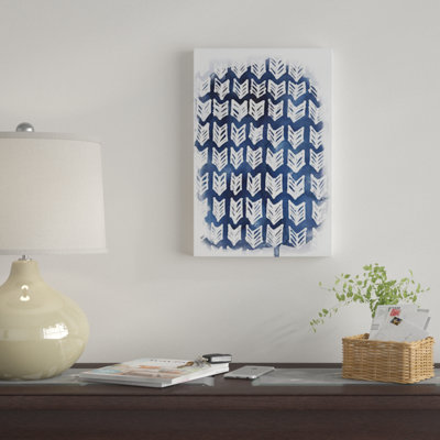 «Indigo Batik Vignette IV» par June Erica Vess - reproduction d'art sur toile tendue