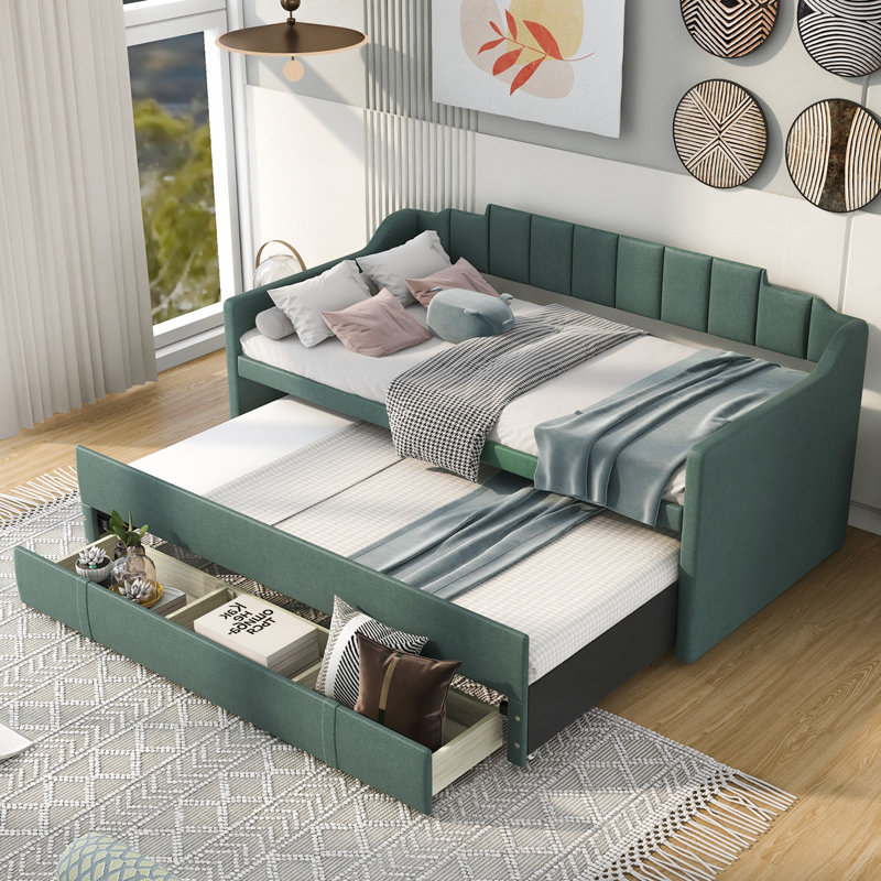 Upholstered Daybed, Green