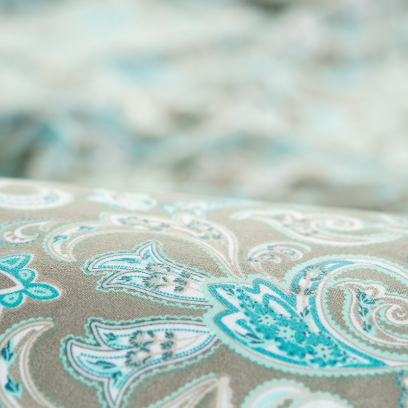 Sage Green Damask Microfiber Twin Duvet Cover Set