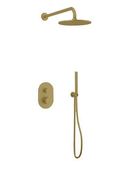 Opera Complete Shower System, Satin Brass