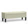 52" Upholstered Storage Bench With Truncated Arms