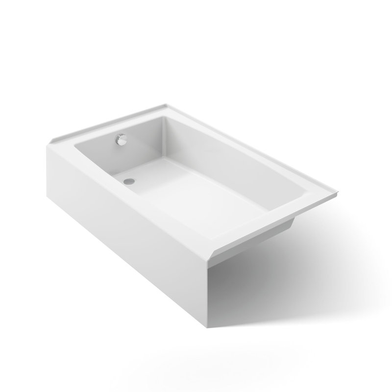 Entity 60 In. X 36 In. Alcove Bath With Left Drain, Left