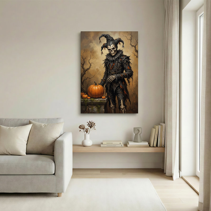 Art mural sur toile Testered Squelon Jester Beside Orange, 36"H x 24"W
