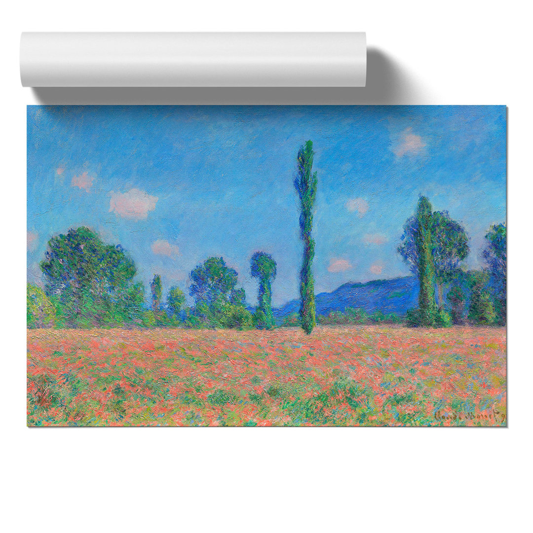 Poppy Field in Giverny by Claude Monet - Frameless Print