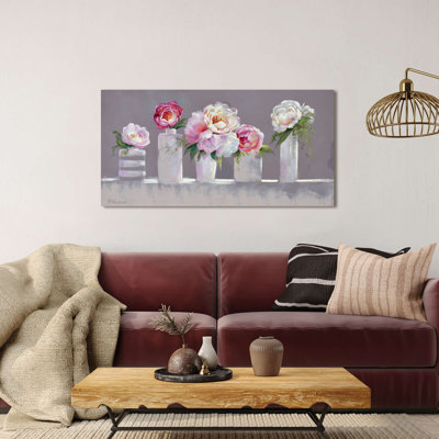 Shabby Elegance Panel: Flowers In Bottles by Nel Whatmore - Print