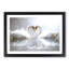 Swans Forming a Love Heart in Abstract - Picture Frame Graphic Art Print-55728475-55728479
