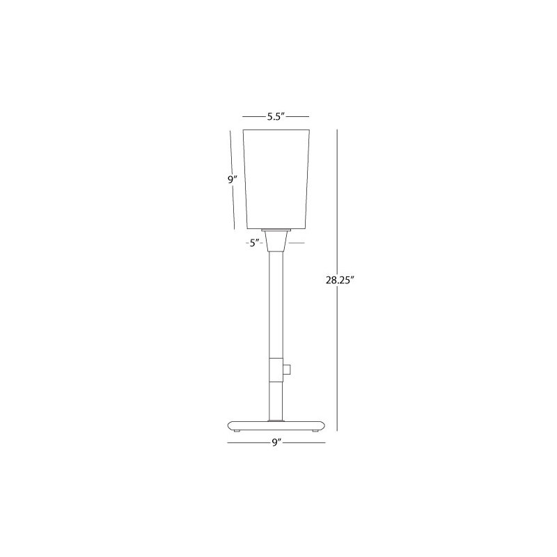 Bandit Buffet Table Lamp, Polished Nickel