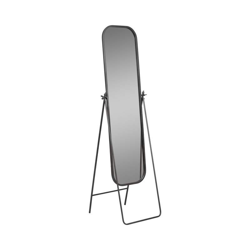 Modern Metal Framed Mirror for Bedroom Accent - Decorative Large Wall Mirrors for Bathroom, Vanity and Tabletop Decor - 70", Black