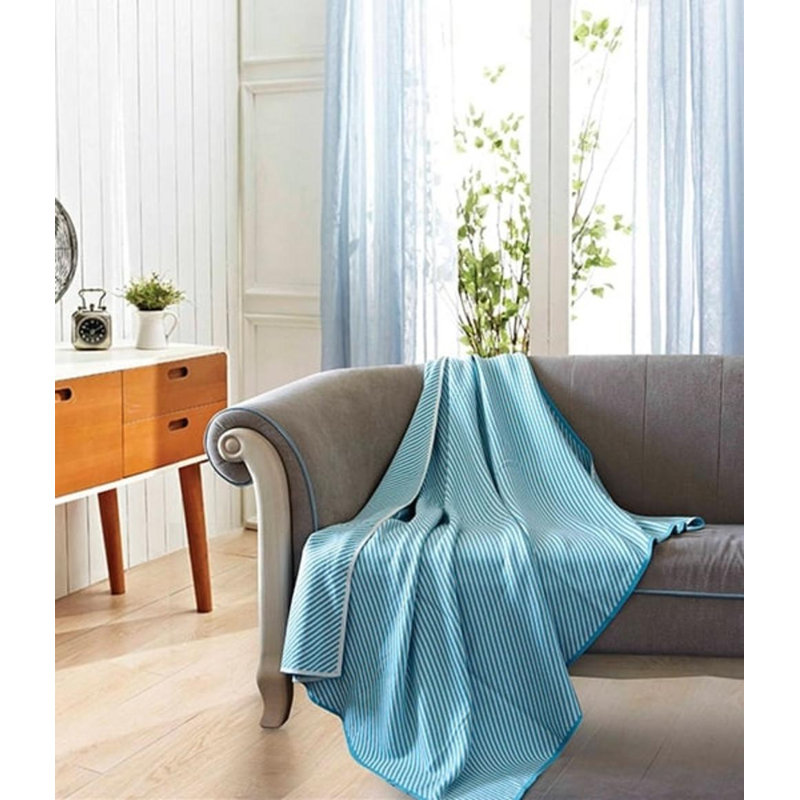  Jeté en coton tricoté réversible Luxury