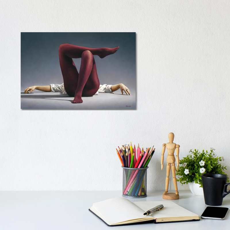 Burgundy Legs Study by Paul Kelley - Wrapped Canvas Print, 20.32 cm H x 30.48 cm W