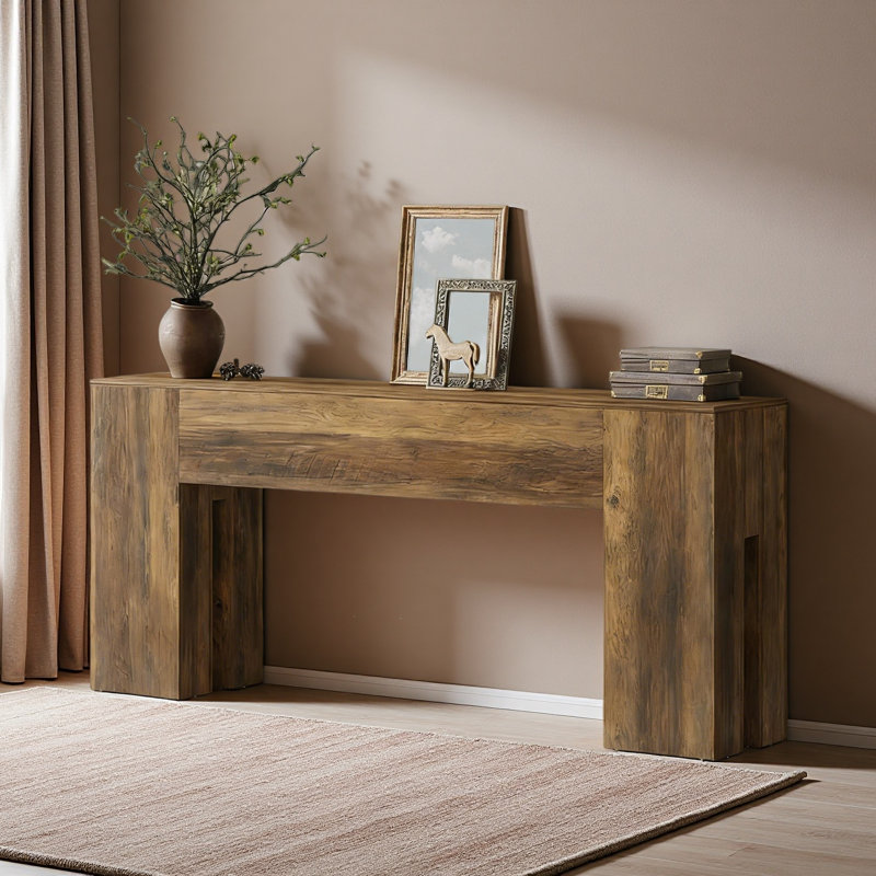 Rustic Coffee Table,Sturdy Console Table,Wooden Hallway Table