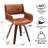 Hitney Faux Leather Swivel Dining Armchairs -1433947272