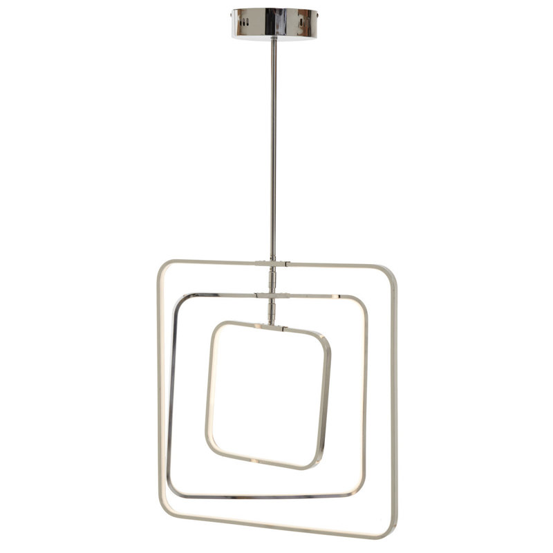 Armengol 1 - Light Silver LED Square/Rectangle Pendant