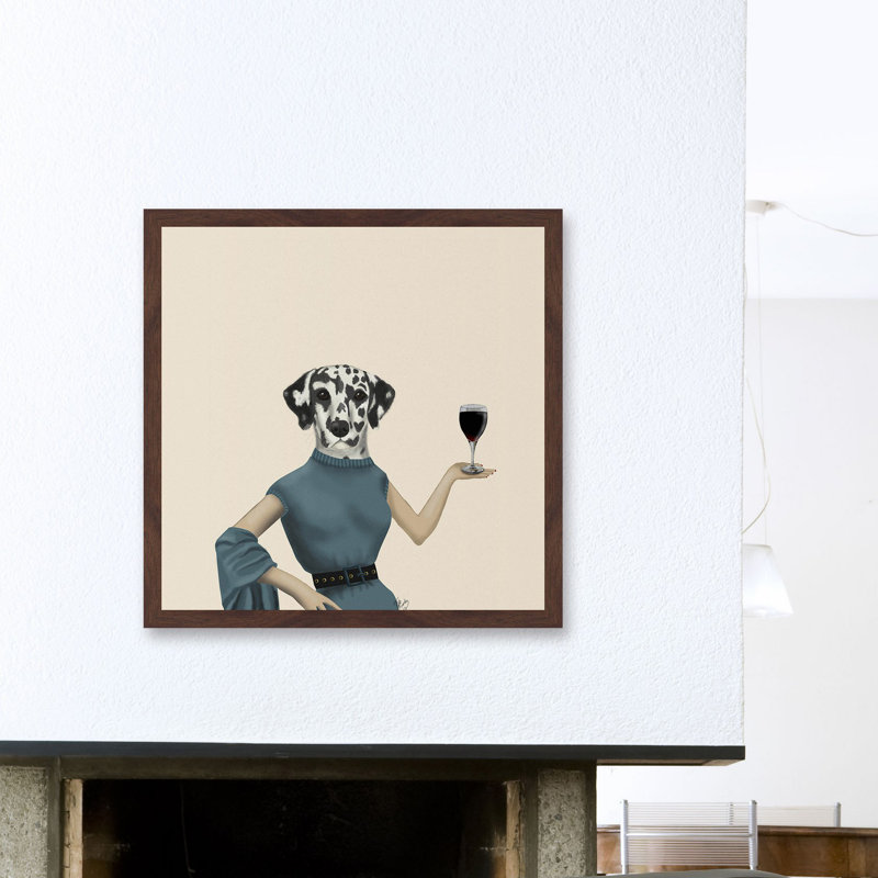 «Dalmatian Wine Snob», reproduction d'impression encadrée, H 24 po x l 24 po x P 1,5 po